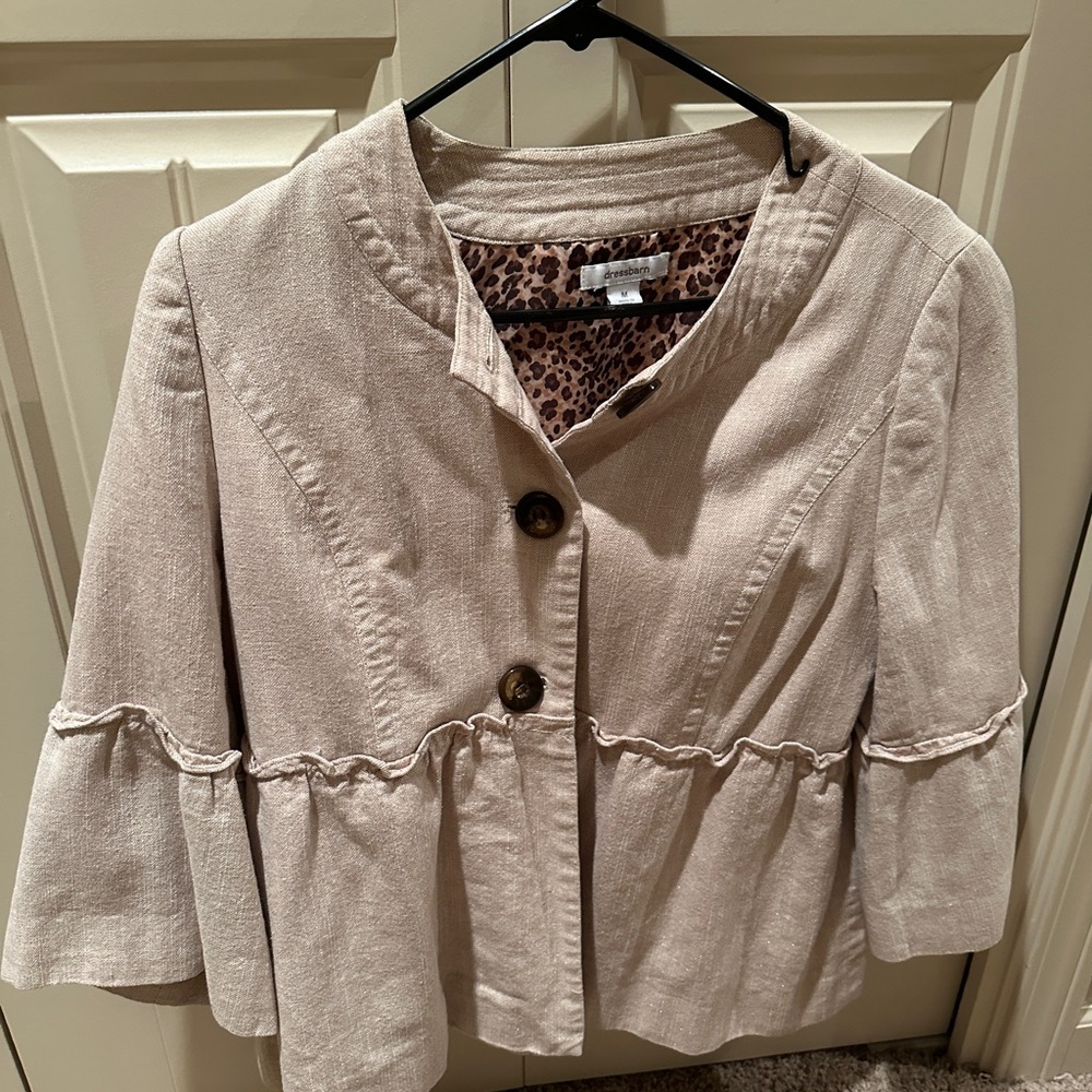 Chico's Beige Button-Up Jacket